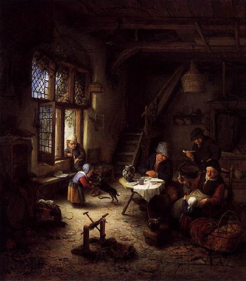 Adriaen van ostade Peasant Family in a Cottage Interior Spain oil painting art